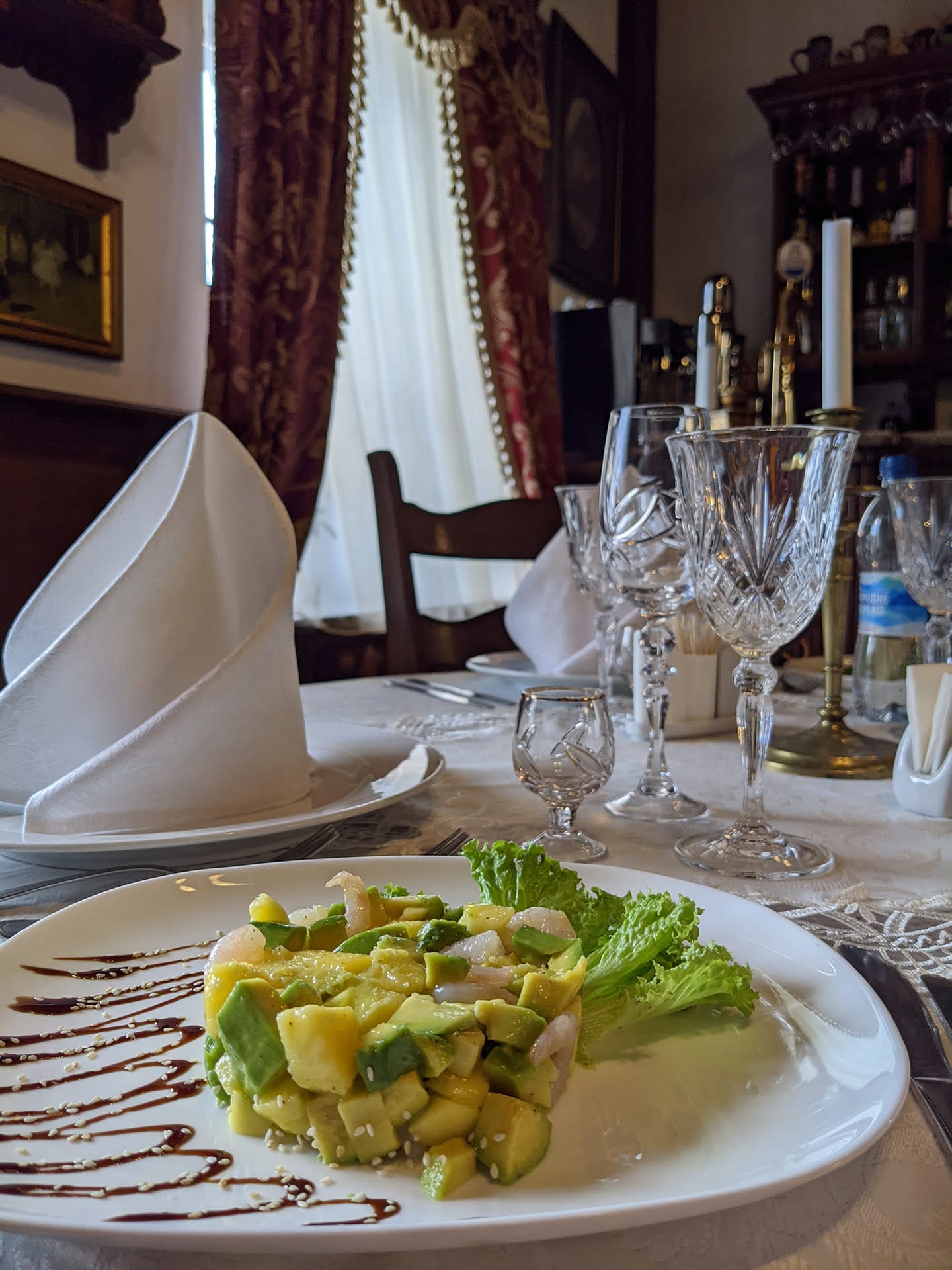 A salad served at Antique House in Dubno