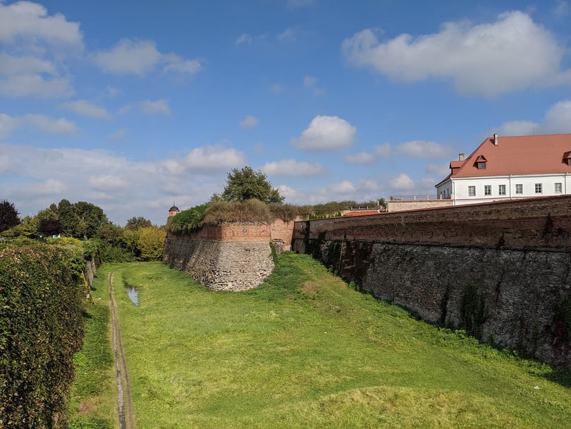 Dubno Castle seen from the approach road
