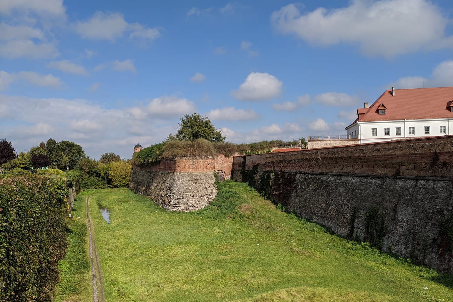 Dubno Castle seen from the approach road