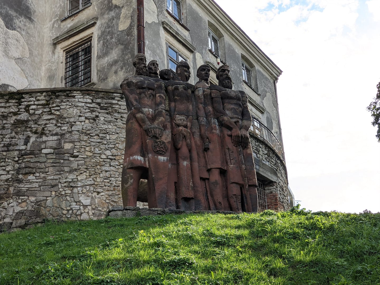 Stone sculptures in the castle grounds