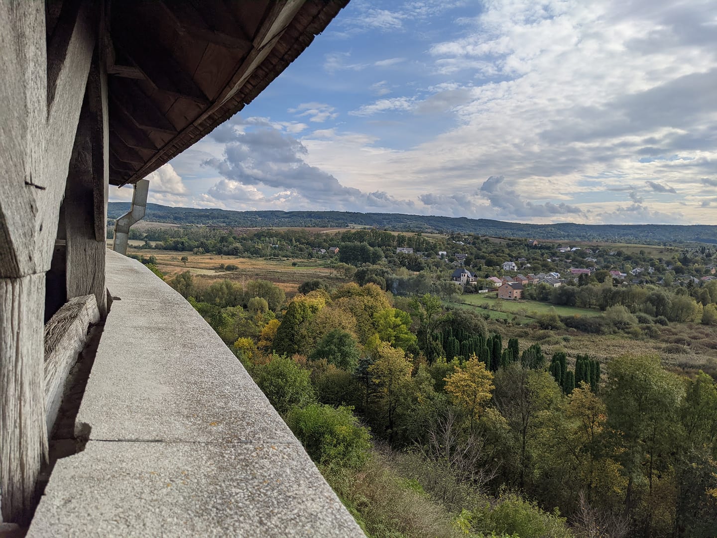 Olesko Castle seen from the grounds below
