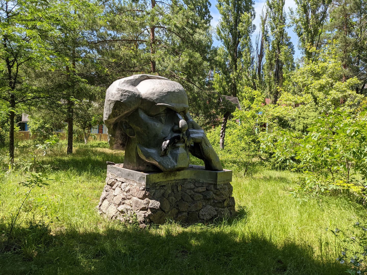 A carved wooden statue in the Pereiaslav folk museum